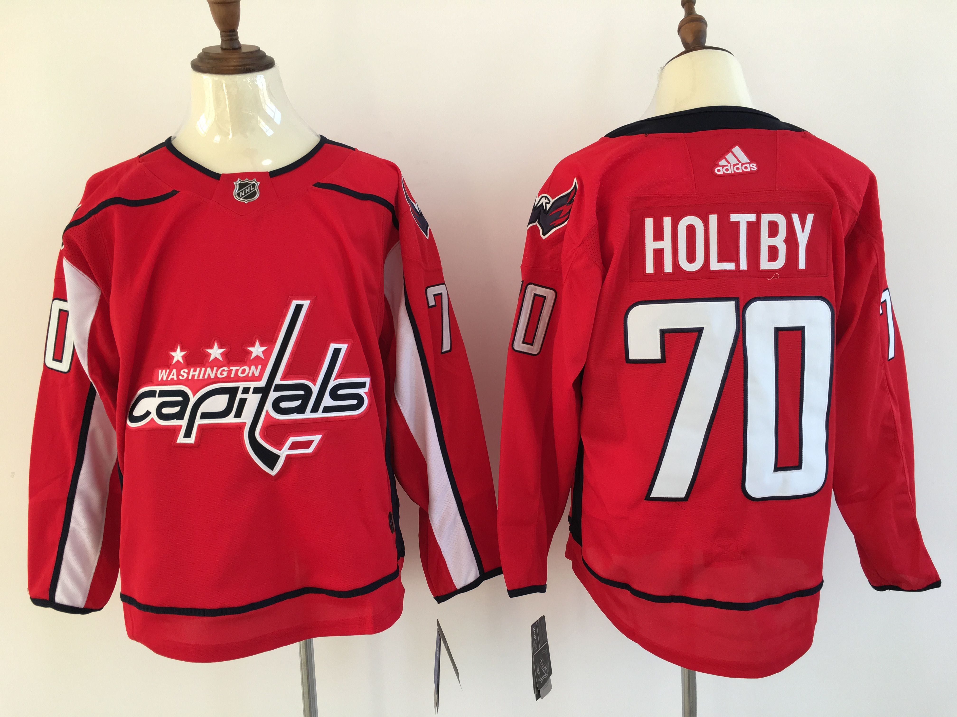Men Washington Capitals #70 Holtby red Adidas Hockey Stitched NHL Jerseys